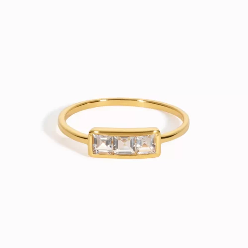 Three Stone Ring - Edith